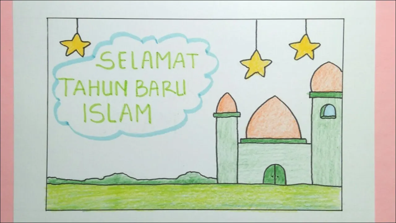 Gambar 26. Poster Ucapan Tahun Baru Islam tema Masjid dan Bintang