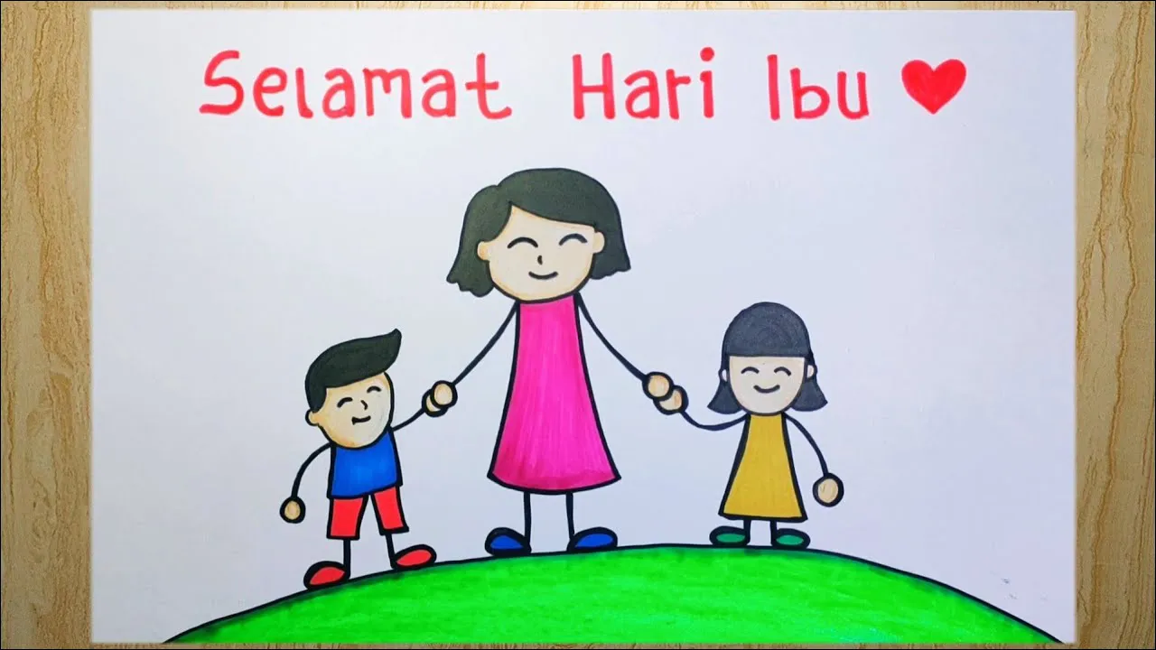 Gambar 28 Poster Hari Ibu bersama Anak-anak