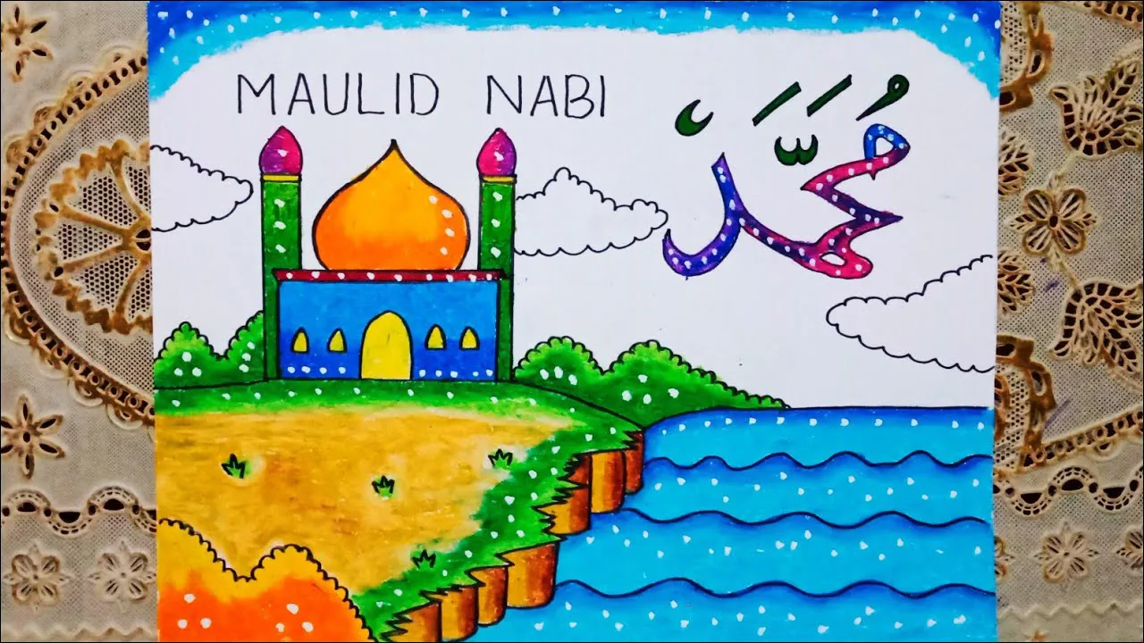 Gambar 28. Poster Maulid Nabi Muhammad Berwarna