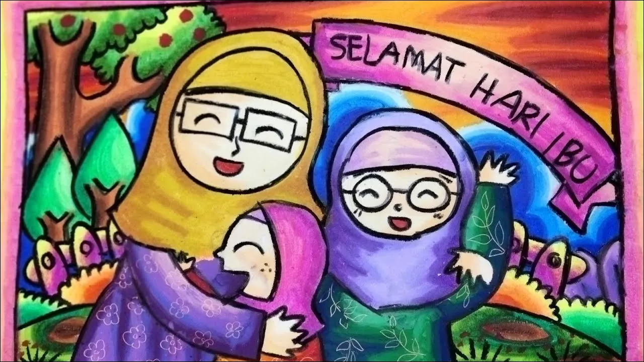 Gambar 29 Poster Selamat Hari Ibu tema Muslim