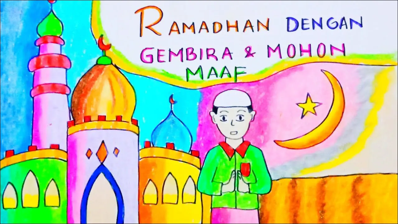 Gambar 31 Poster Menyambut Ramadhan dengan Gembira dan Maaf