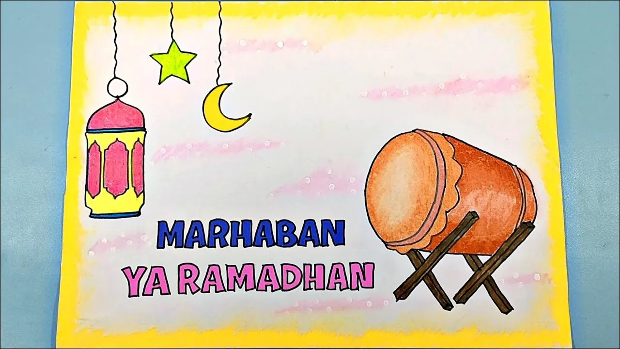 Gambar 46 Poster Marhaban Ya Ramadhan Tema Bedug
