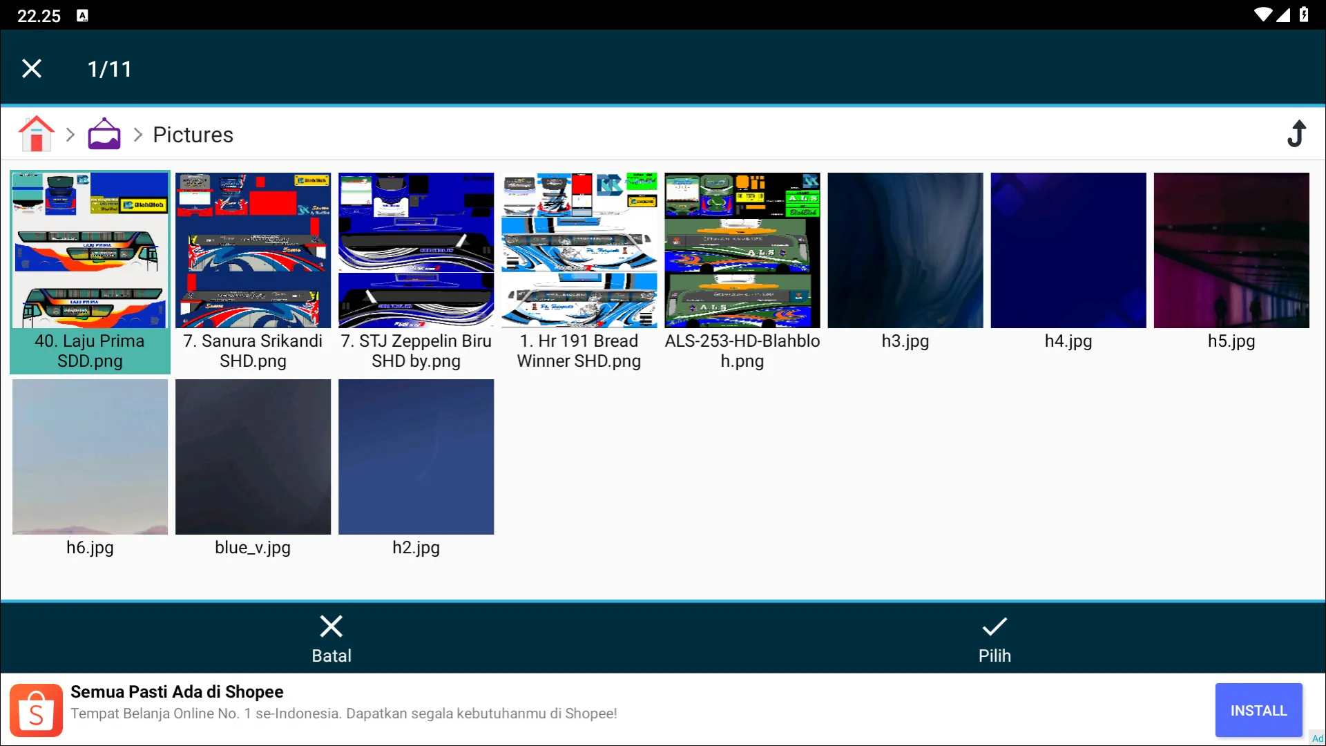 Langkah 5 Memilih Livery yang digunakan - Livery Bussid SDD Super Mewah