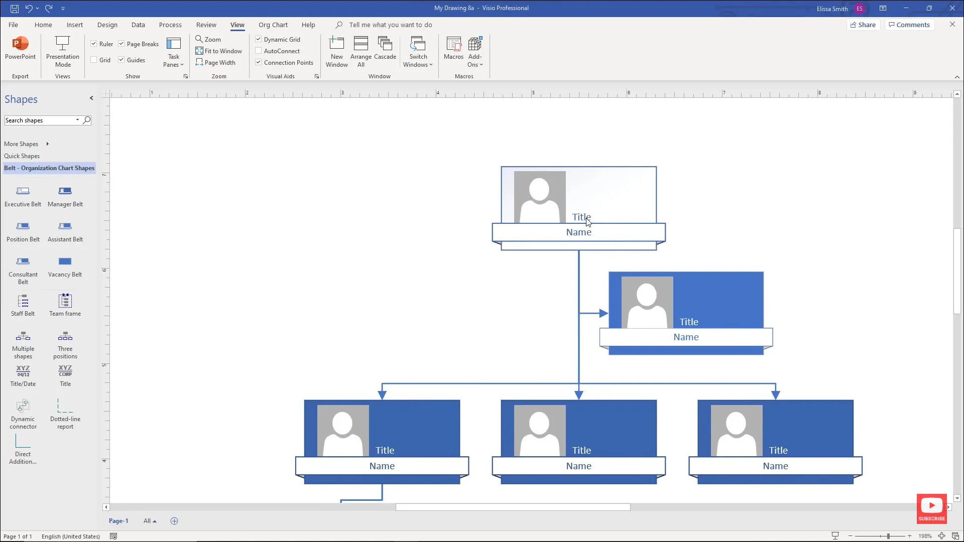 Organization Charts Microsoft Visio 2019