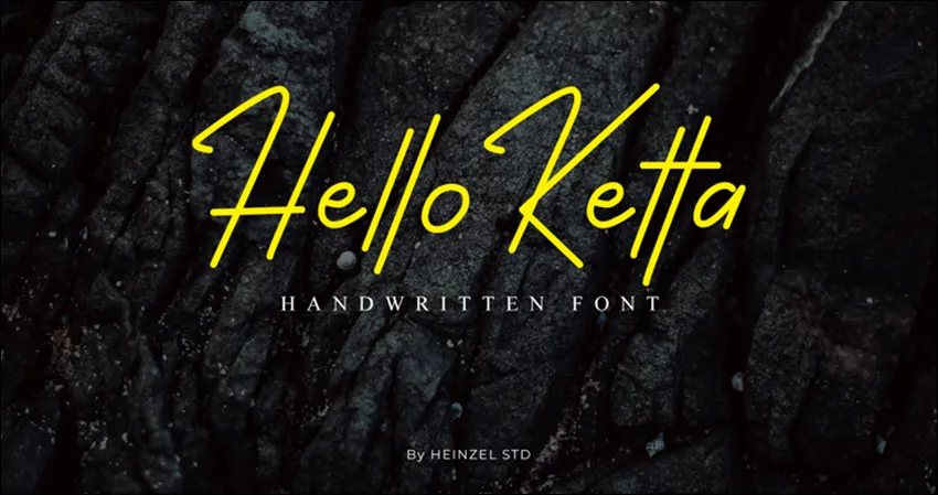 Font 1. Hello Ketta