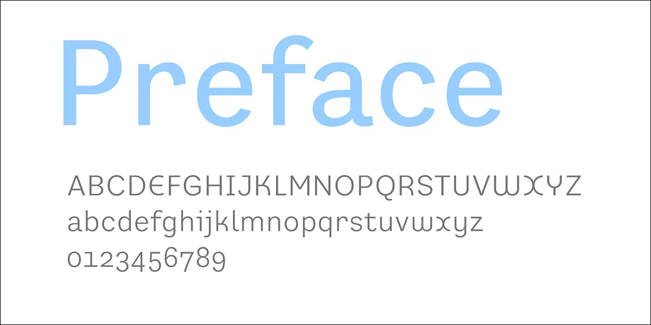 Font 11. Preface