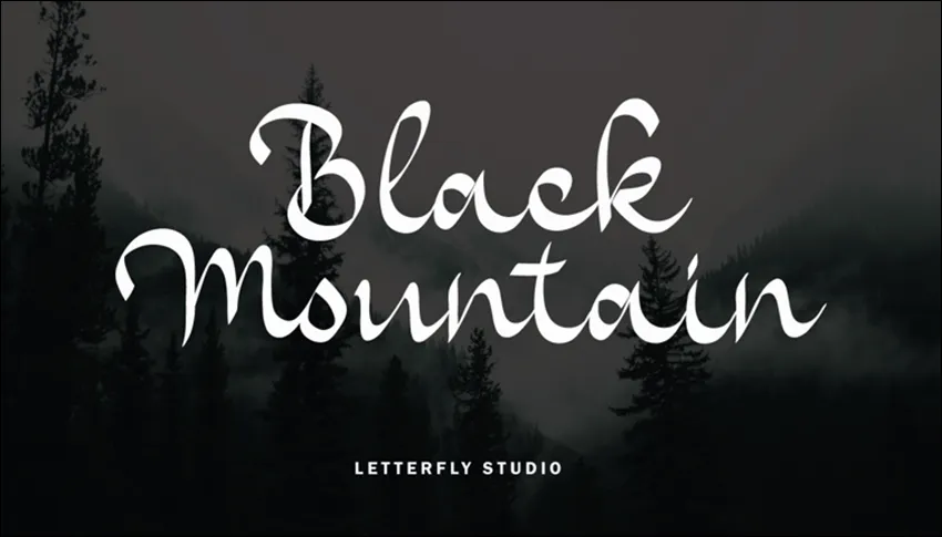 Font 17. Black Mountain