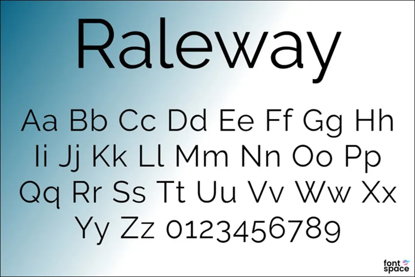 Font 2. Raleway