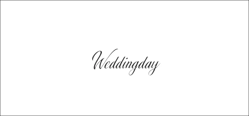 Font 2. Weddingday
