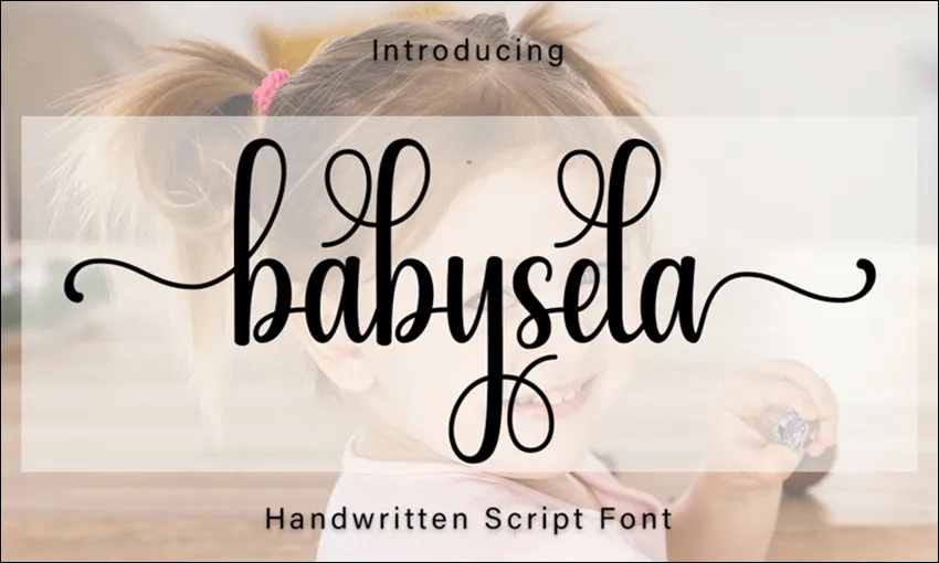 Font 20. Baby Sela