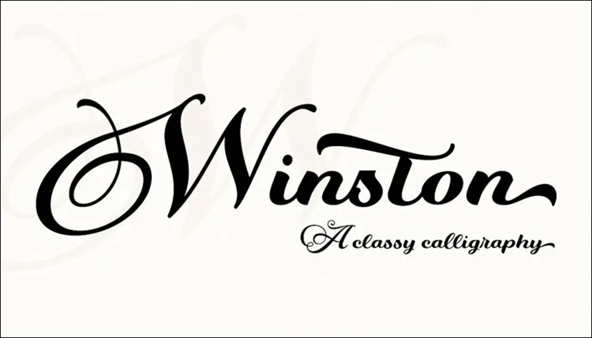 Font 22. Winston Script