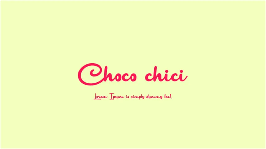 Font 23. Choco Chici