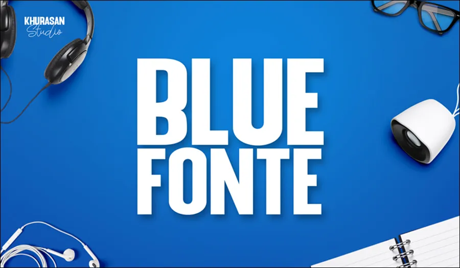 Font 24. Blue Fonte