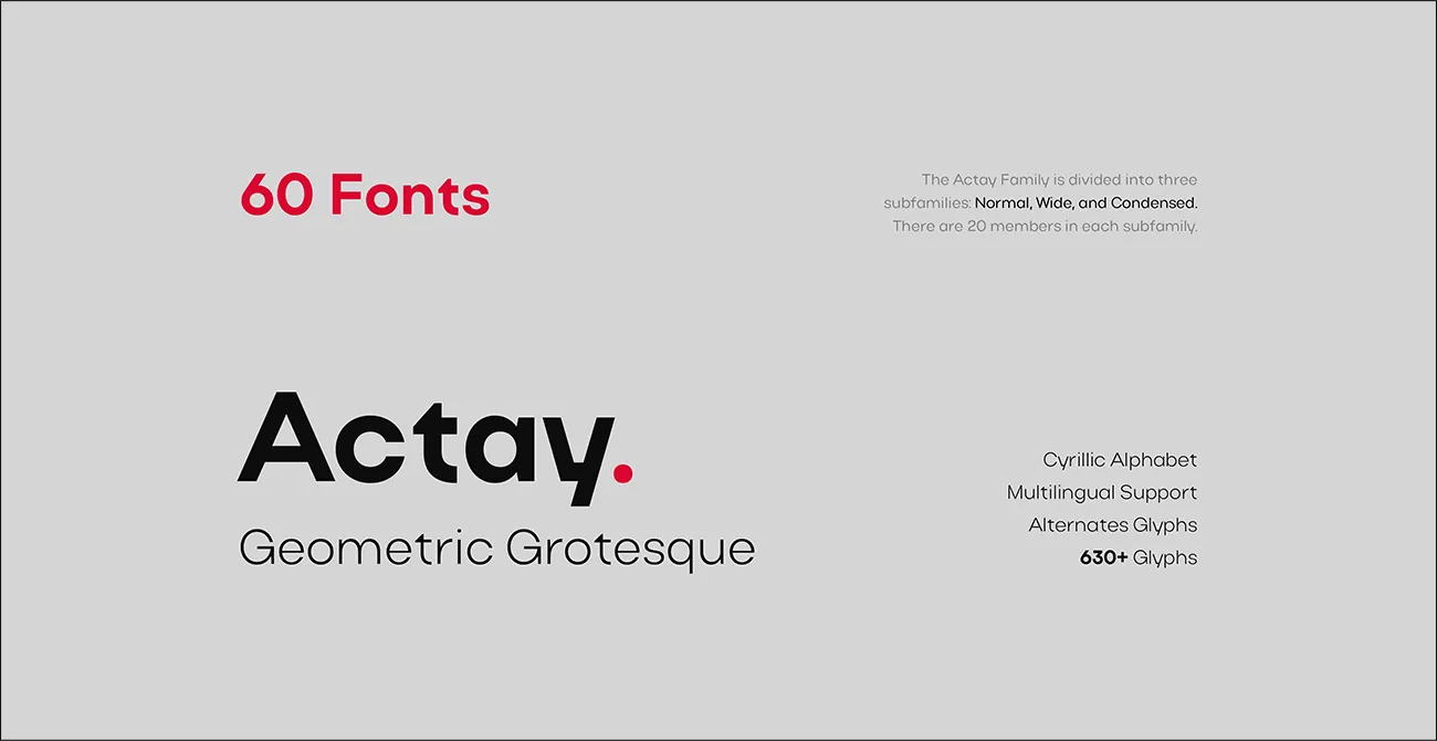 Font 25. Actay