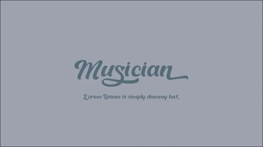 Font 25. Musician