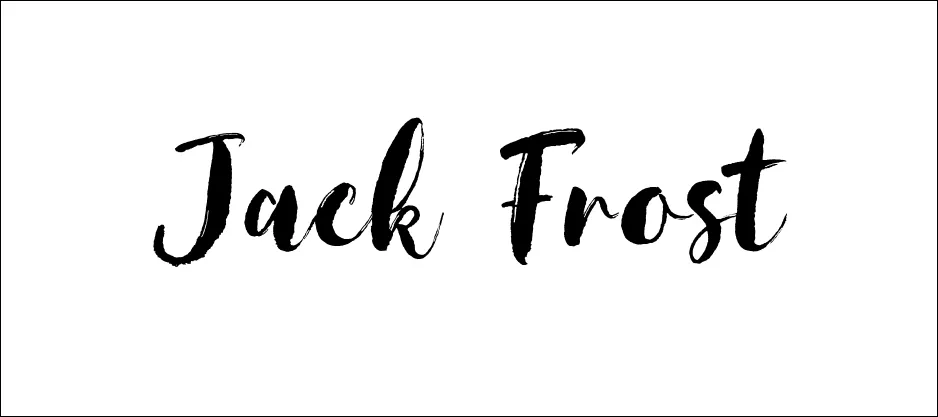 Font 28. Jack Frost
