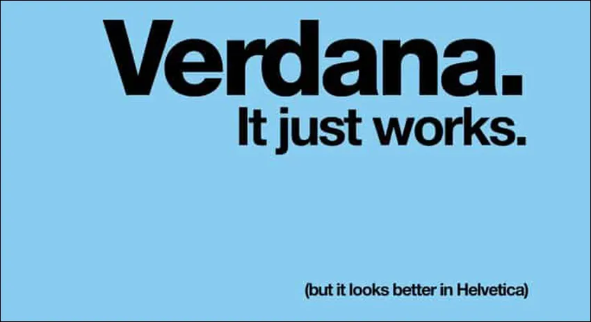 Font 3. Verdana
