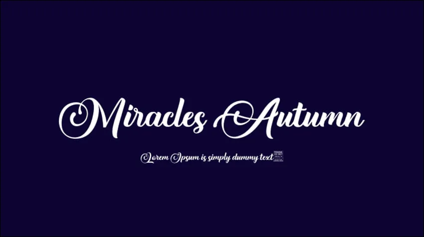 Font 31. Miracles Autumn