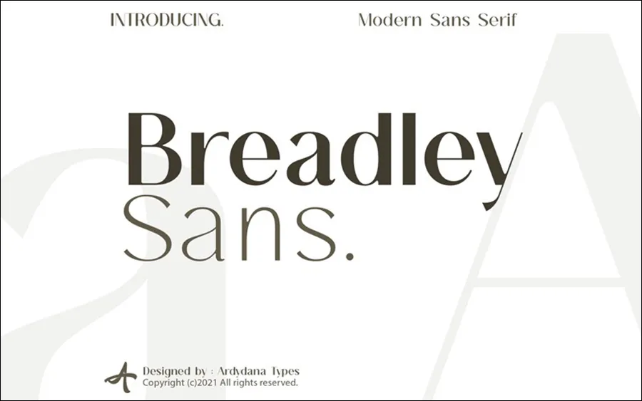 Font 32. Breadley Sans