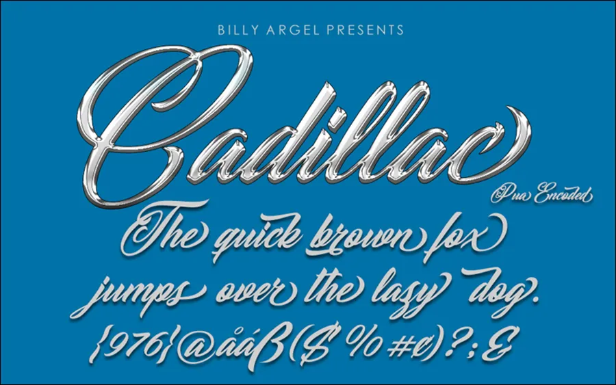 Font 32. Cadillac
