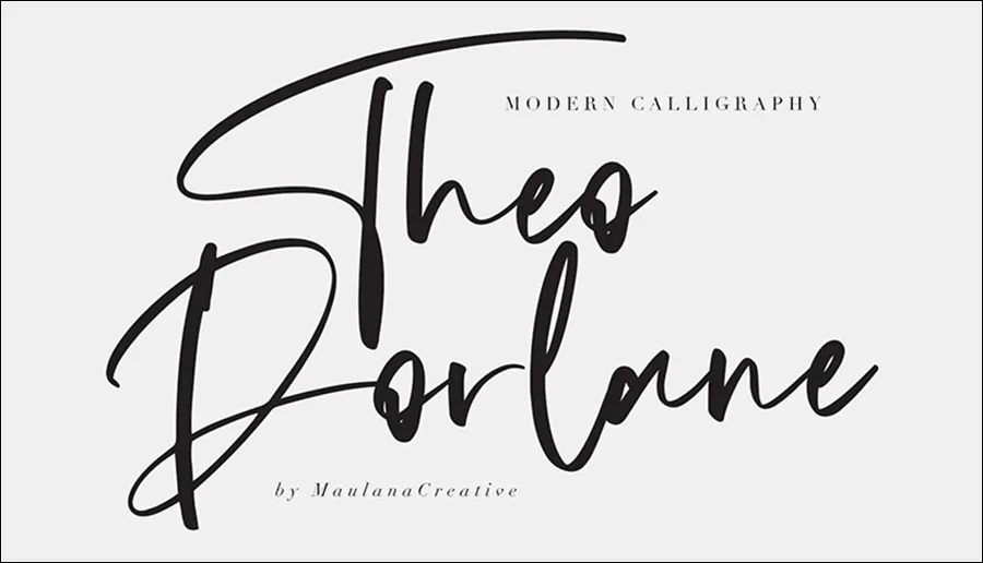 Font 38. Theodorlane