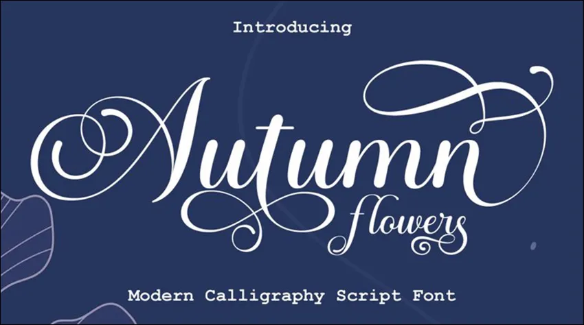 Font 6. Autumn Flowers