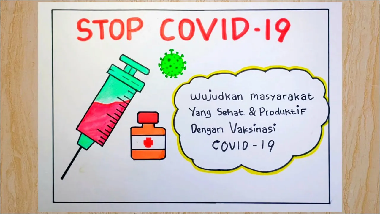 Gambar 08. Poster Stop Covid-19 dengan Vaksinasi