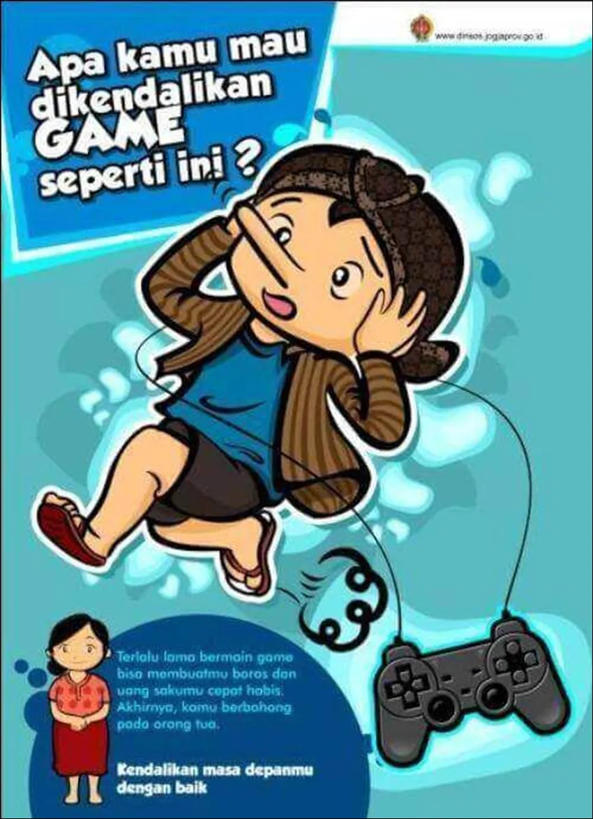 Gambar 29. Poster Bahaya Kecanduan Game