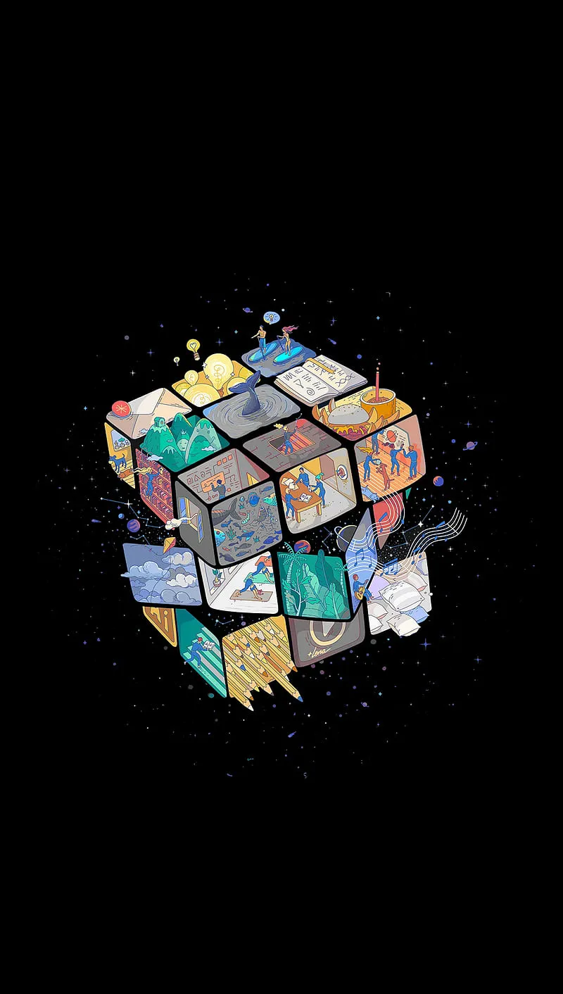 Gambar 01. 3d blocks cube