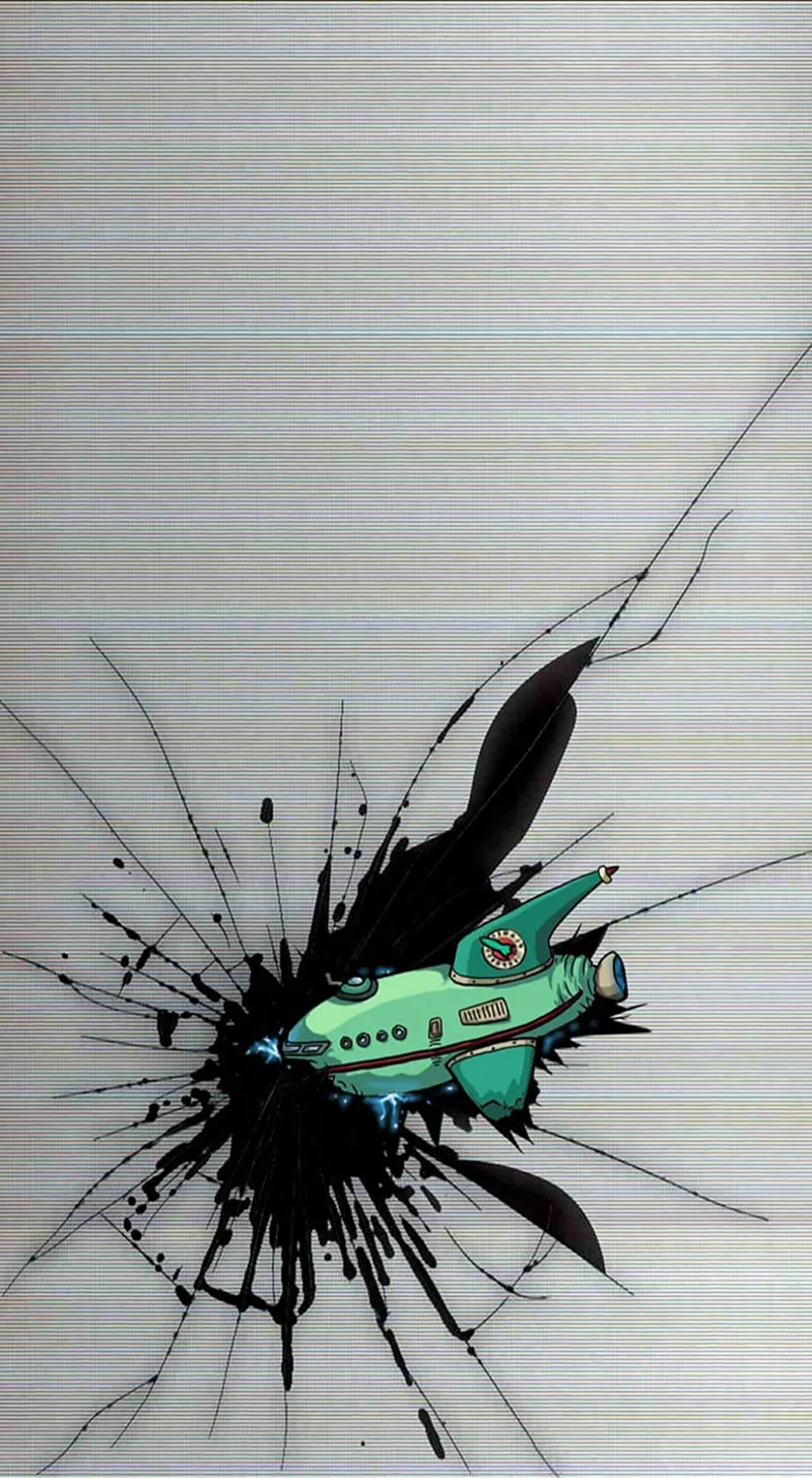 Gambar 03. cracked screen by plane