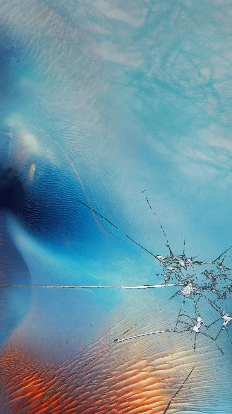 Gambar 10. cracked screen blue glass phone theme