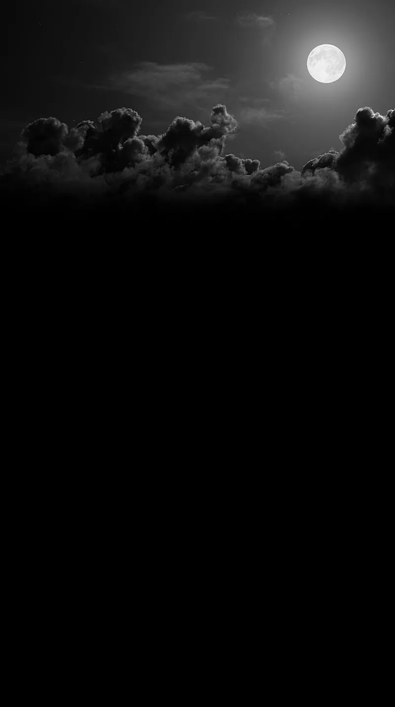 Gambar 18. black white moon nature