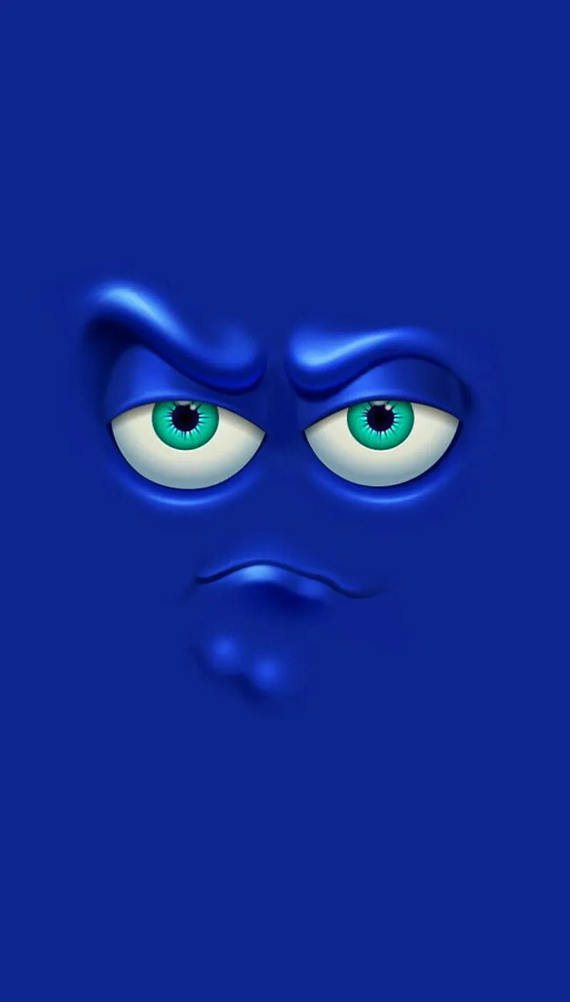 Gambar 28. funny 3d art blue digital face
