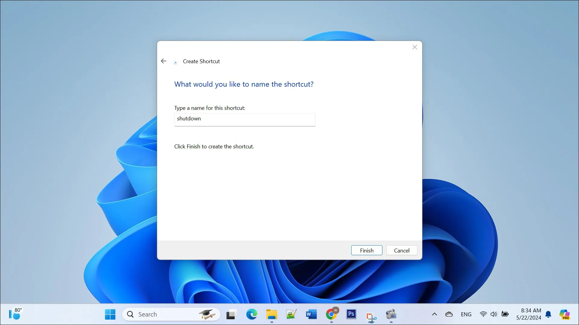 Membuat Shortcut Shutdown Windows 11