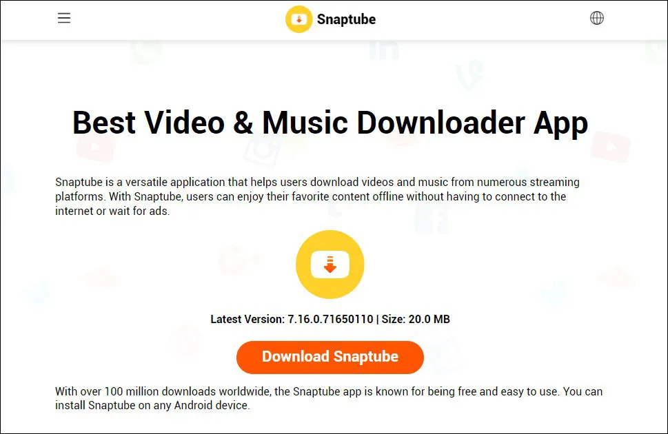 2 Akses situs Snaptube