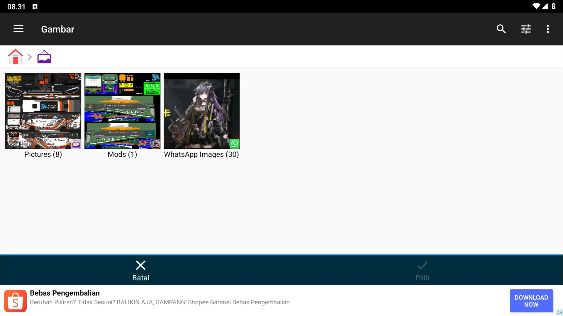 Langkah 4 Mencari Livery di Galeri - Livery Bussid 3D