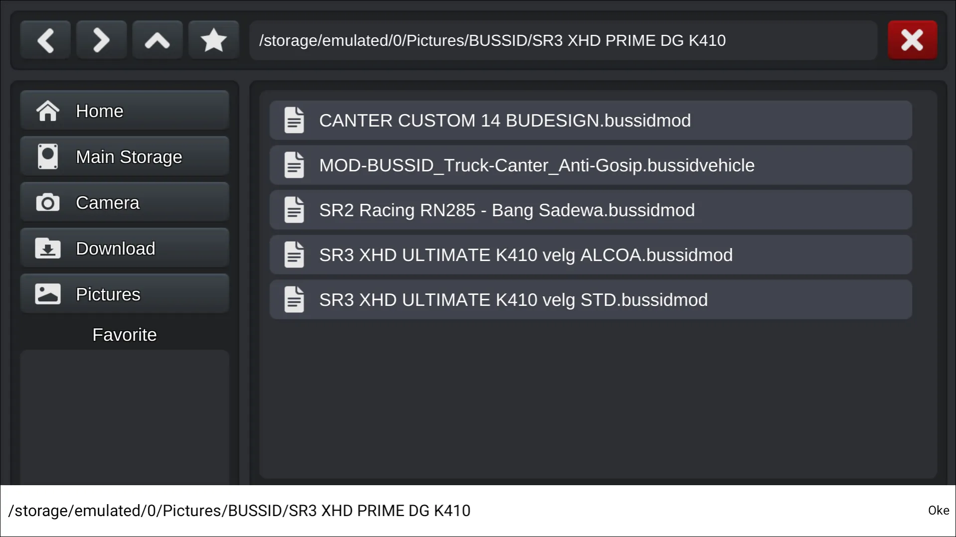 Langkah 4 Mencari file MOD di File Manager - Livery BUSSID Truck Canter
