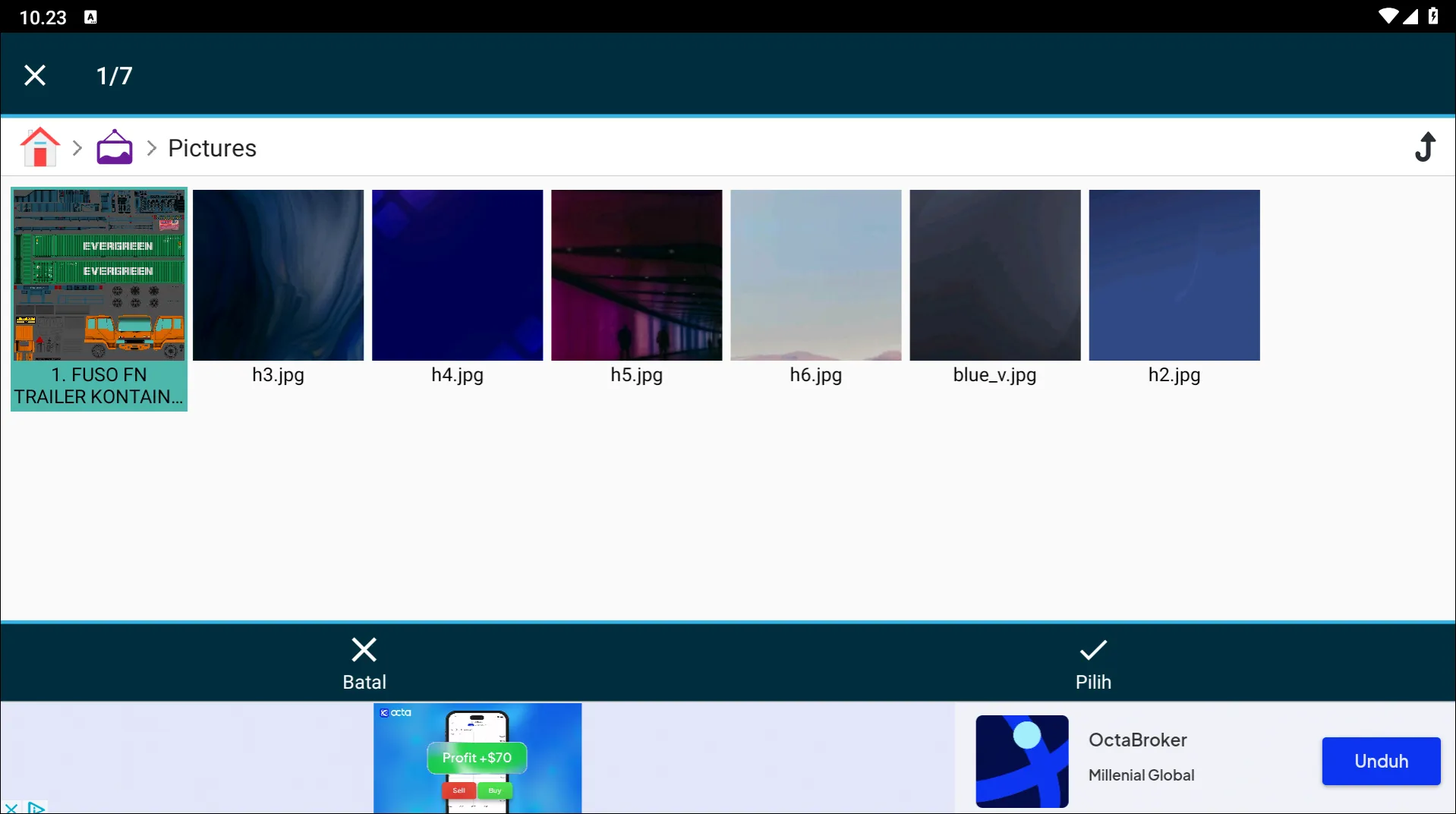 Langkah 5 Memilih Livery yang digunakan - Livery Bussid Truck Peti Kemas