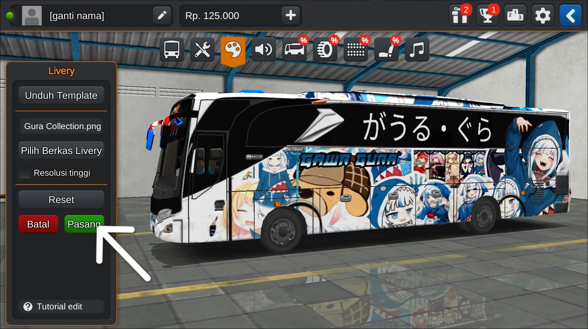 Langkah 6 Memasang Livery Bussid 3D