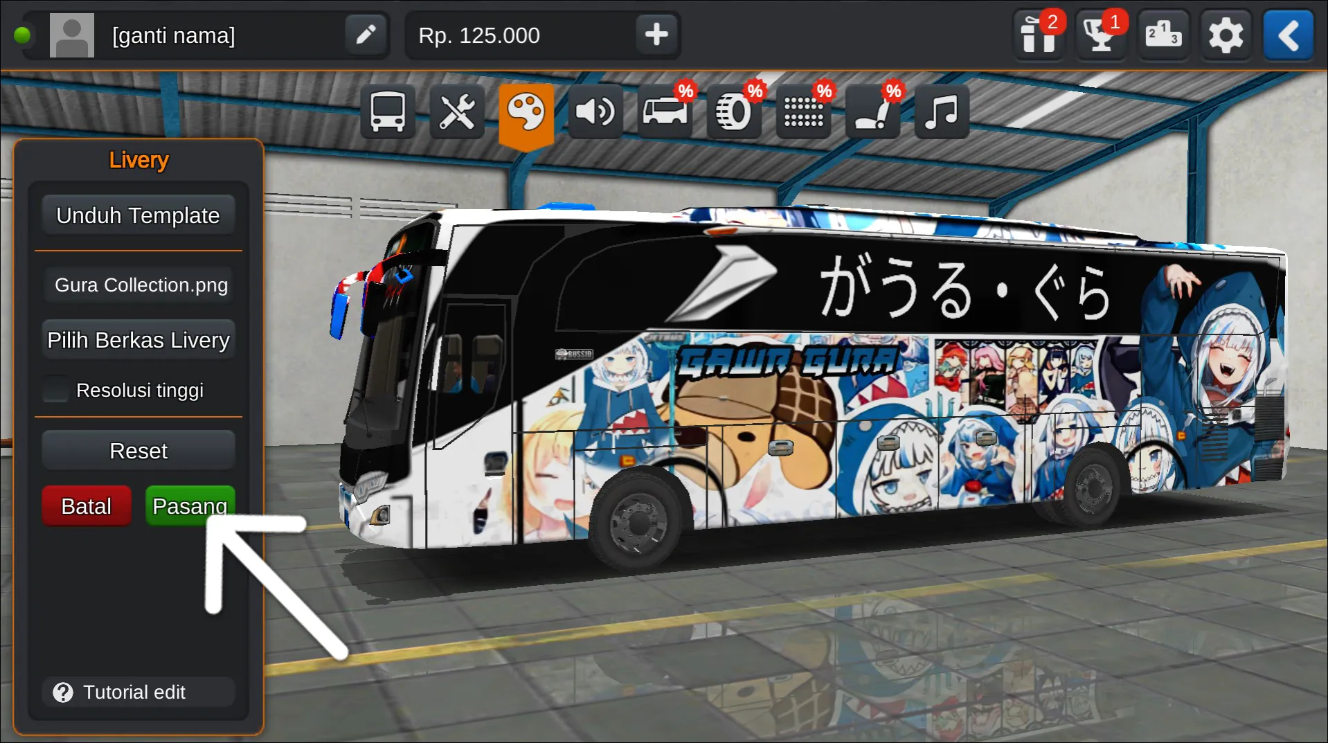 Langkah 6 Memasang Livery Bussid Anime