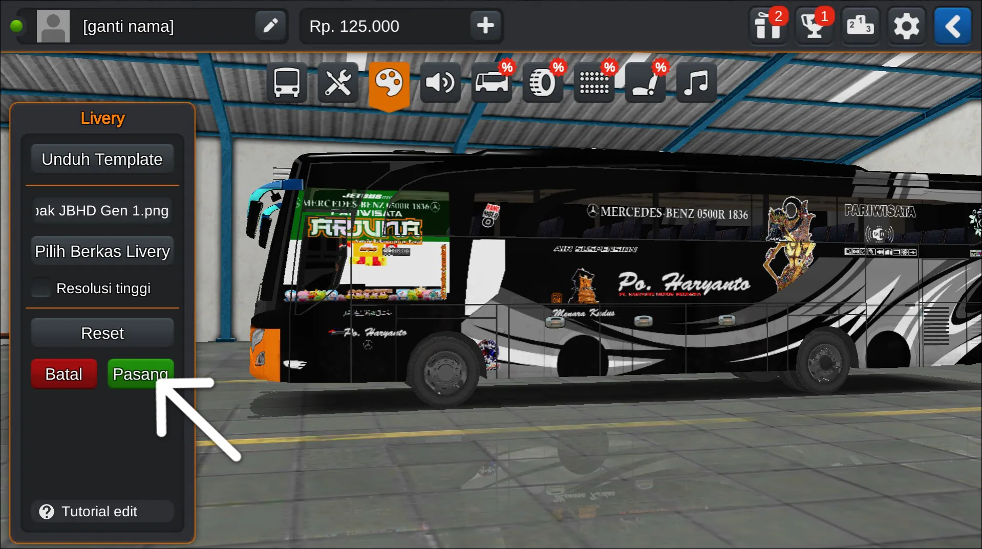 Langkah 6 Memasang Livery Bussid Arjuna