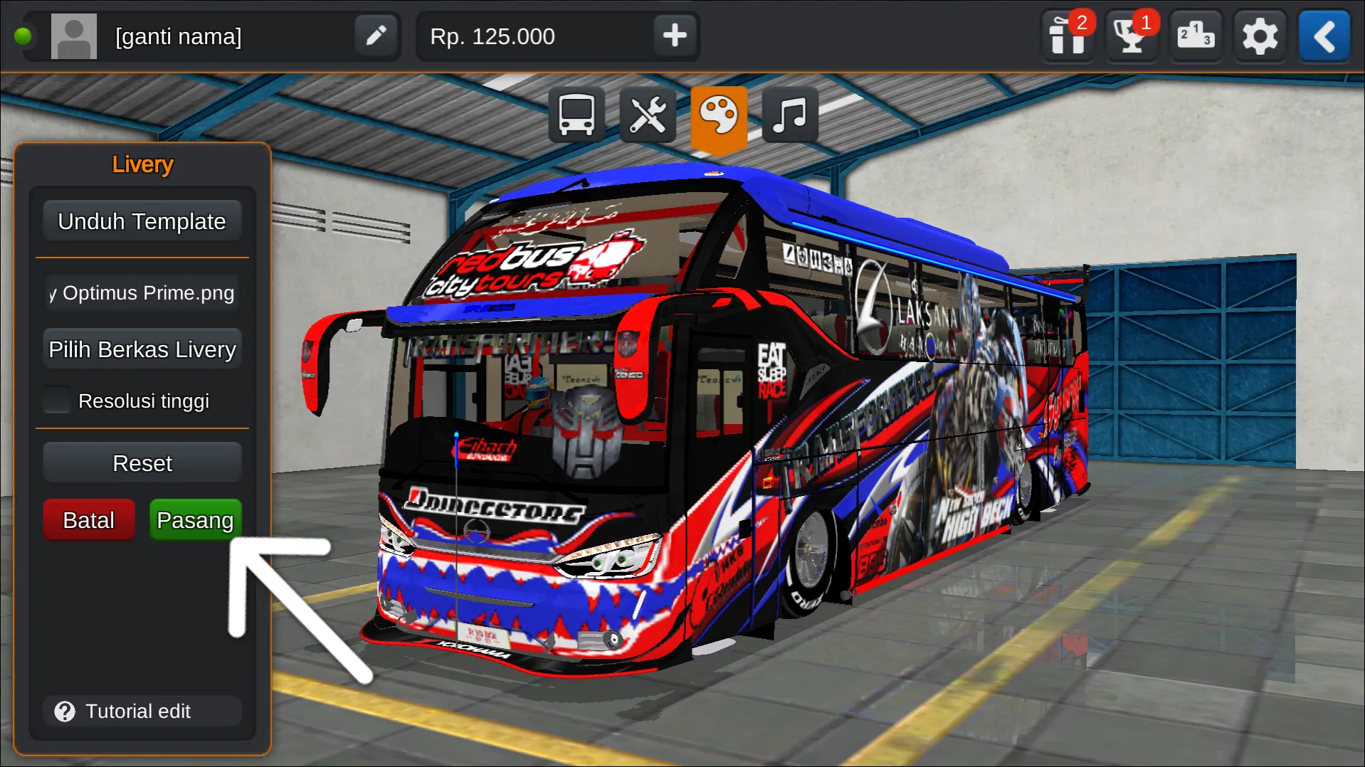 Langkah 6 Memasang Livery Bussid Doble Decker Racing