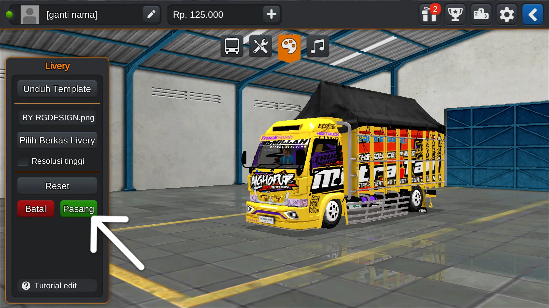 Langkah 6 Memasang Livery Bussid Truck Canter