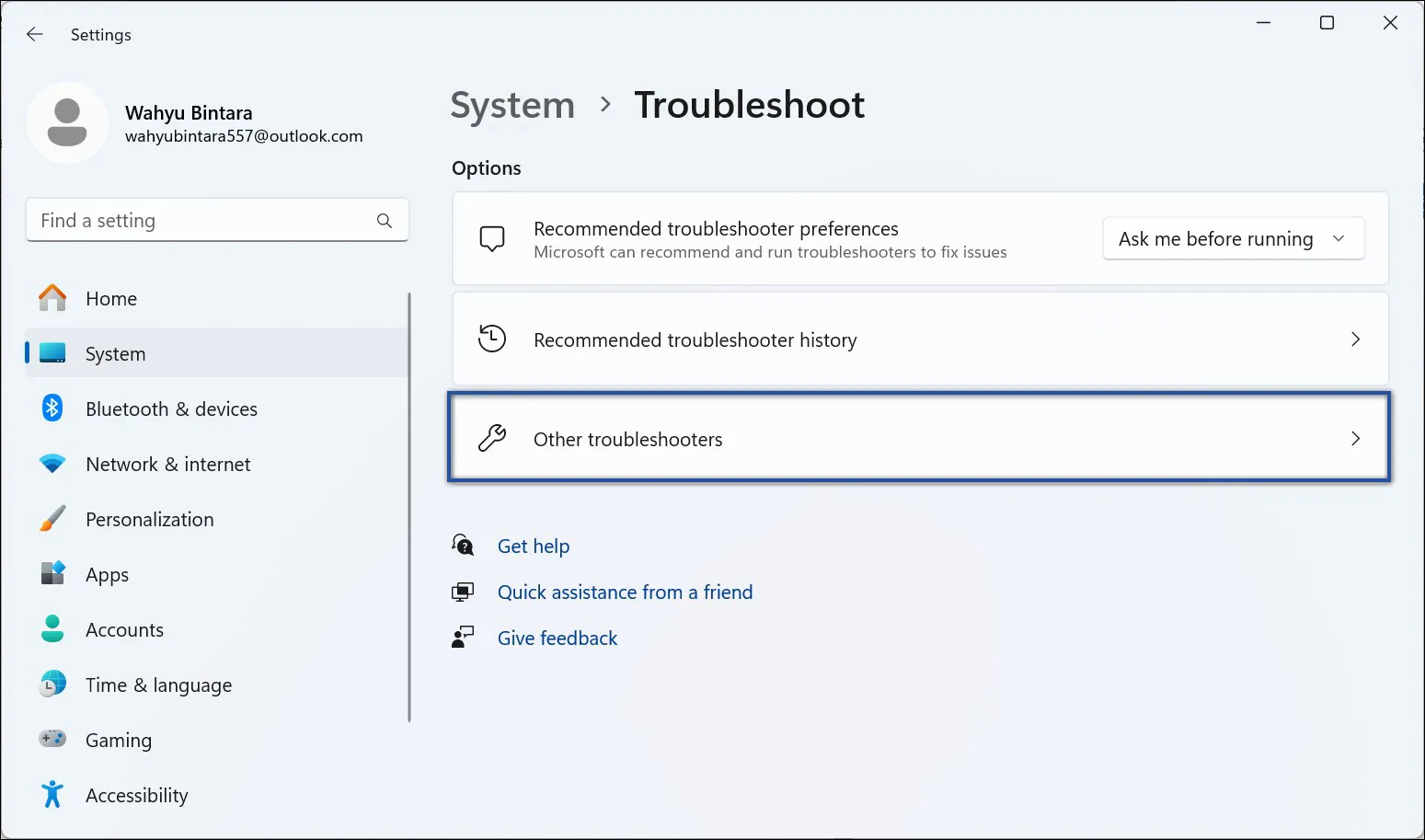 8. Menjalankan Troubleshoot Windows 11