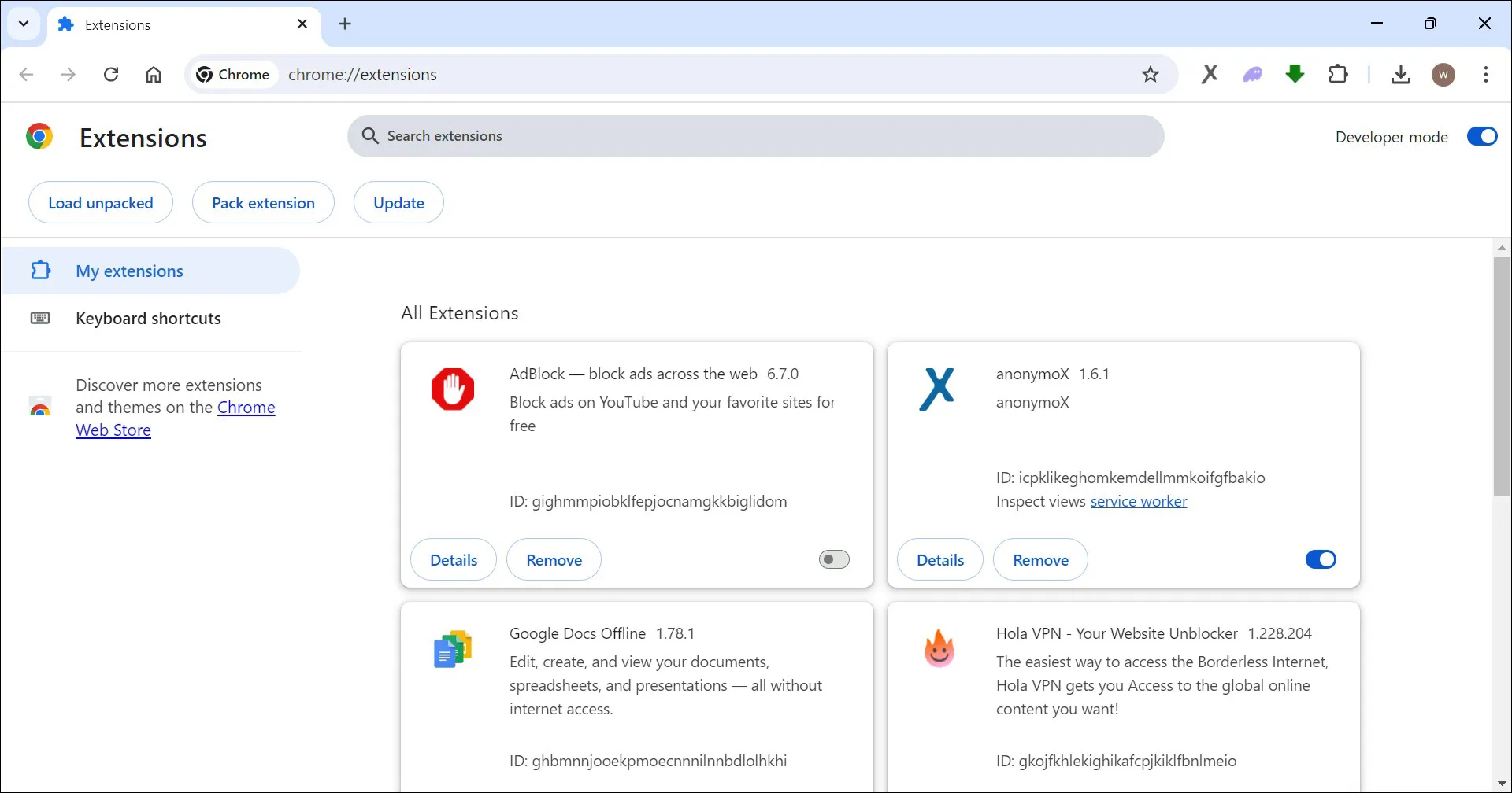 Atur Ekstensi Google Chrome