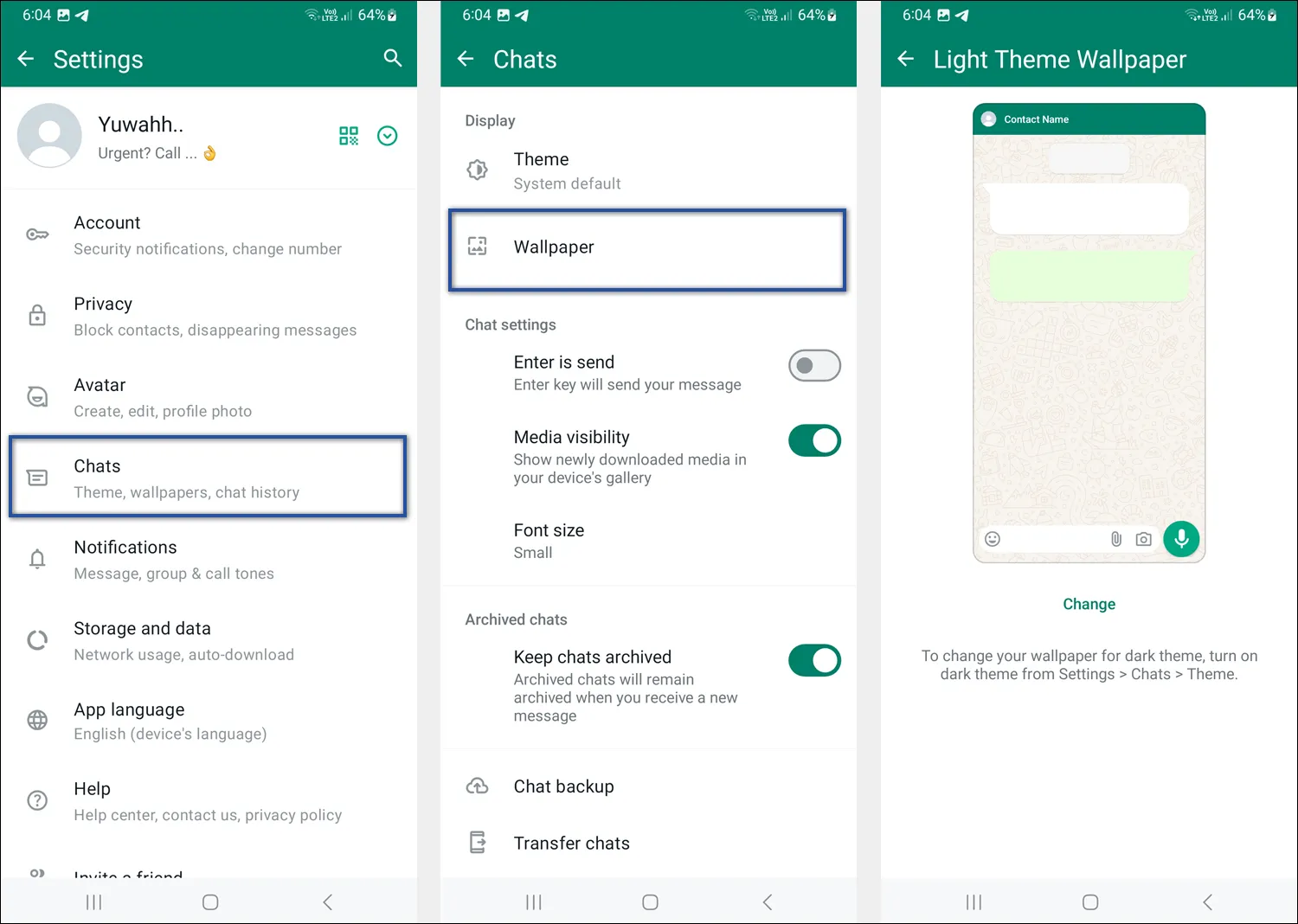 Cara Mengganti Wallpaper Chat WA