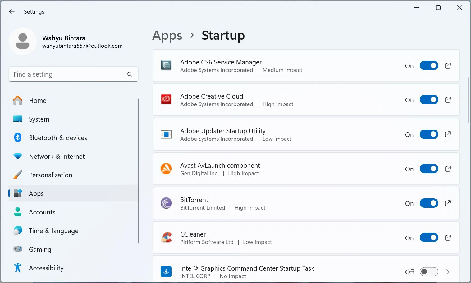 Nonaktifkan Aplikasi Startup Windows 11