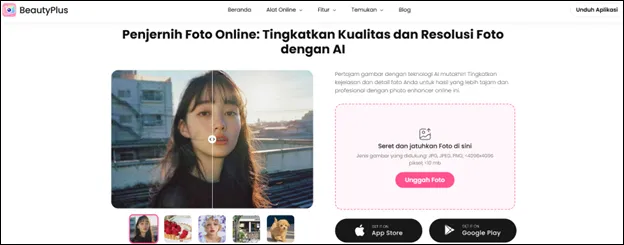 Aplikasi Penjernih Foto - BeautyPlus
