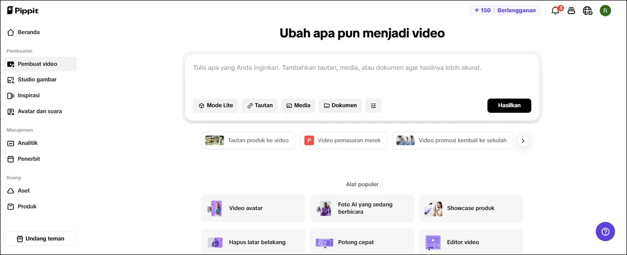 1 Mengunggah gambar yang dijadikan video