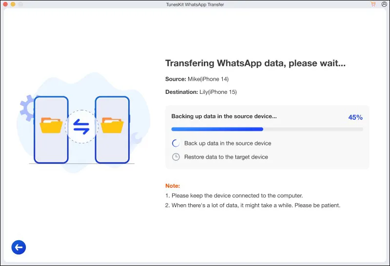 3 Tunggu Proses Transfer file WA